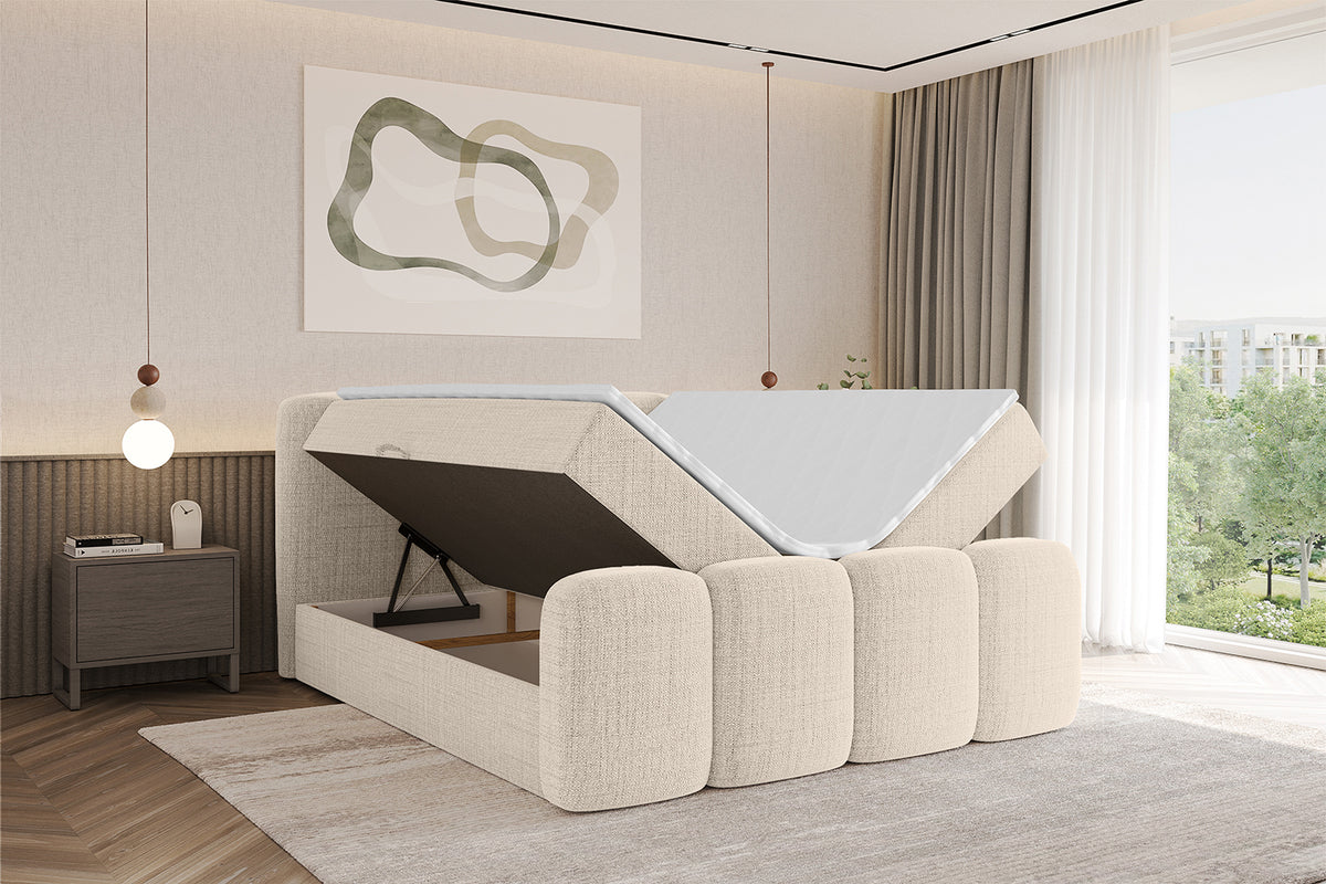 Łóżko boxspring NINA-Z plecionka