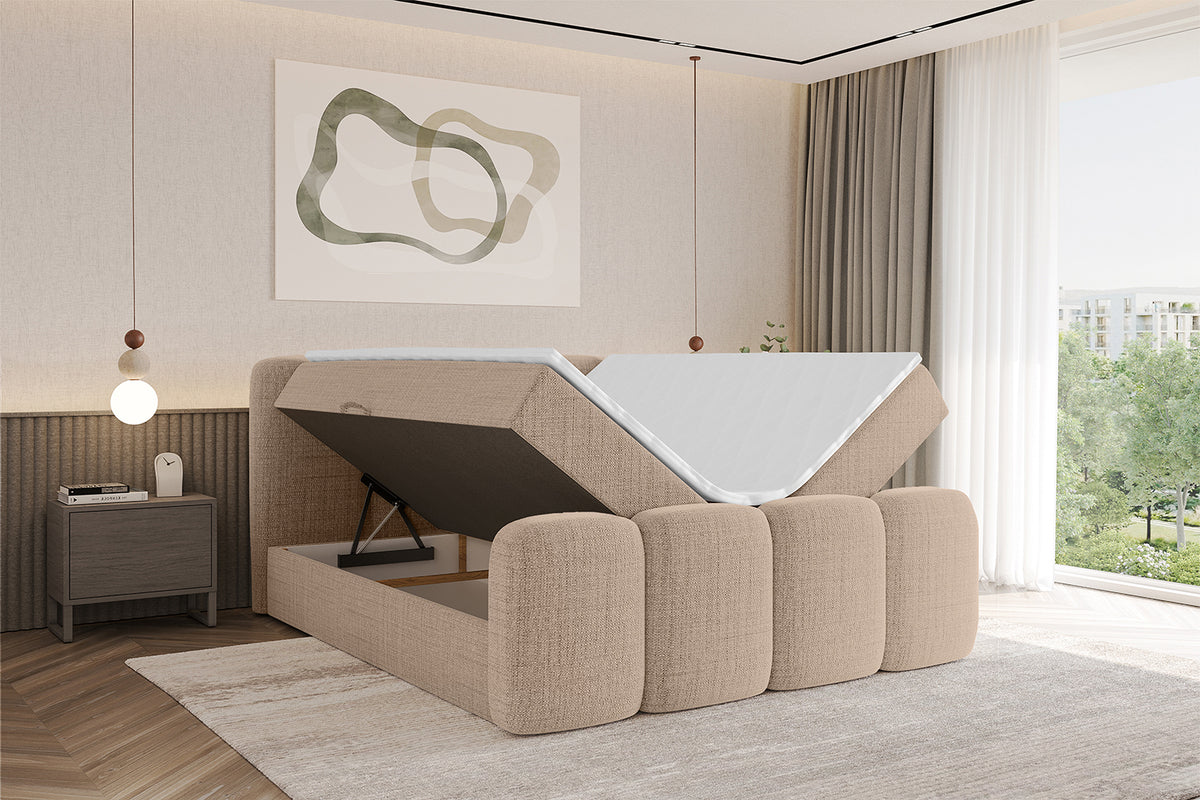 Łóżko boxspring NINA-Z plecionka