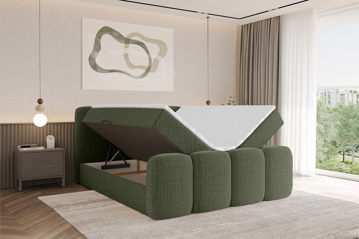 Łóżko boxspring NINA-Z plecionka