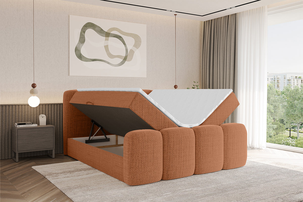 Łóżko boxspring NINA-Z plecionka