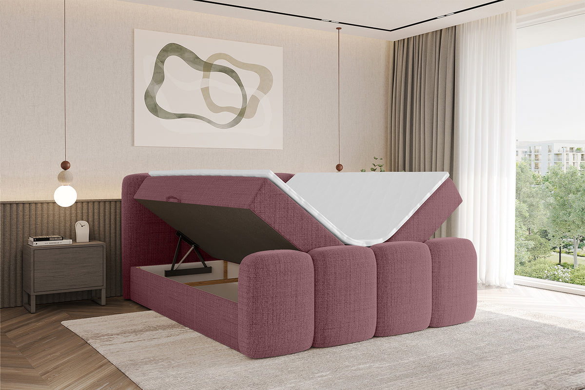 Łóżko boxspring NINA-Z plecionka
