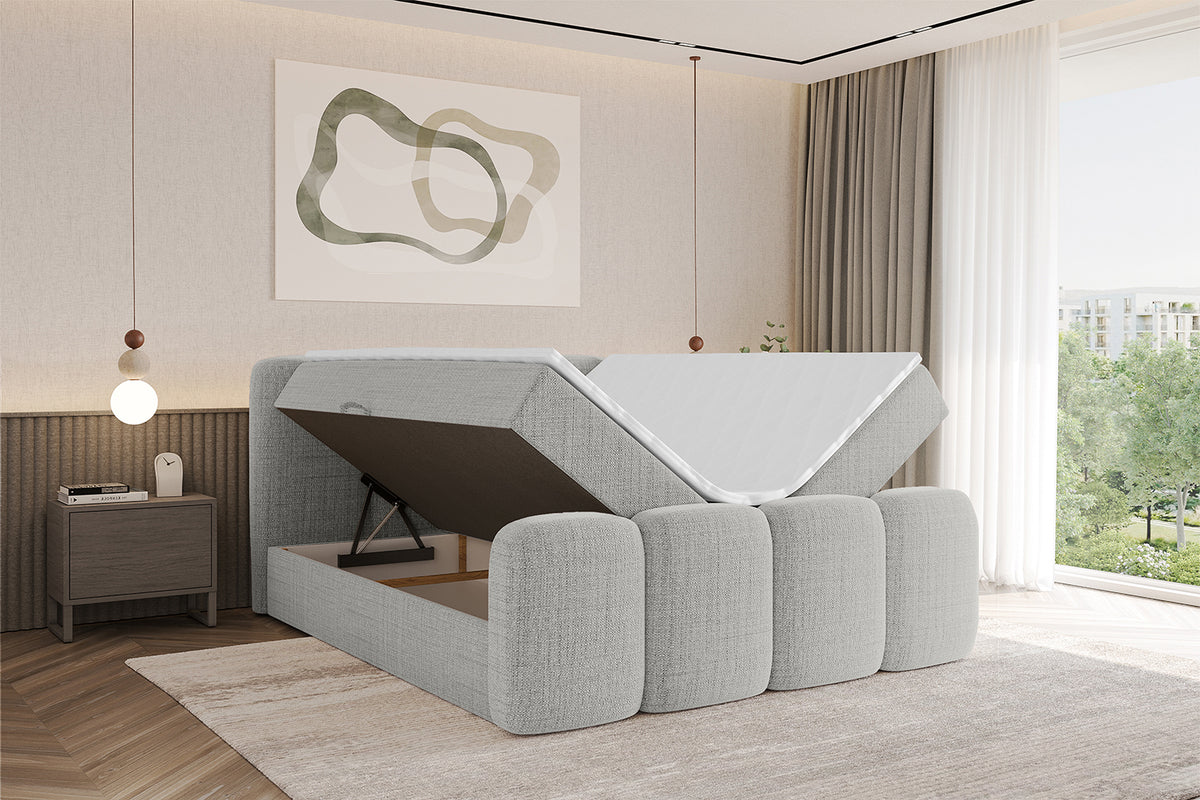 Łóżko boxspring NINA-Z plecionka