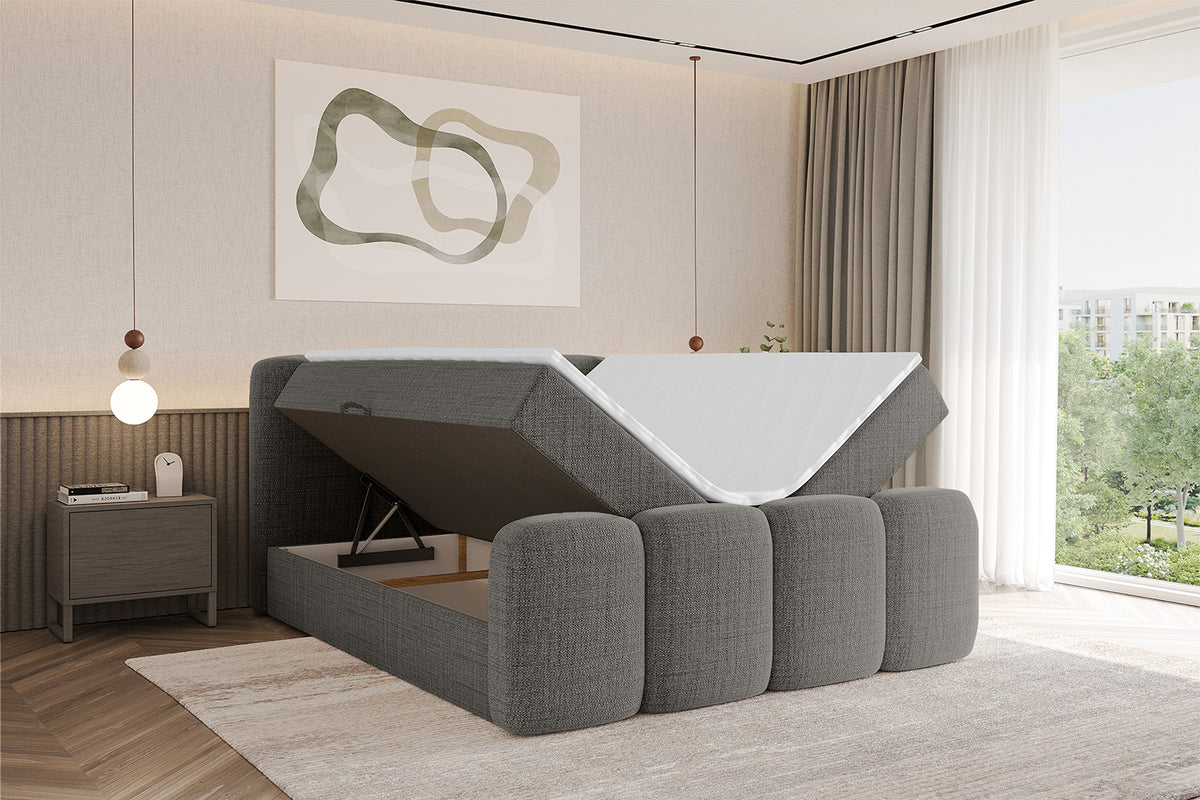 Łóżko boxspring NINA-Z plecionka
