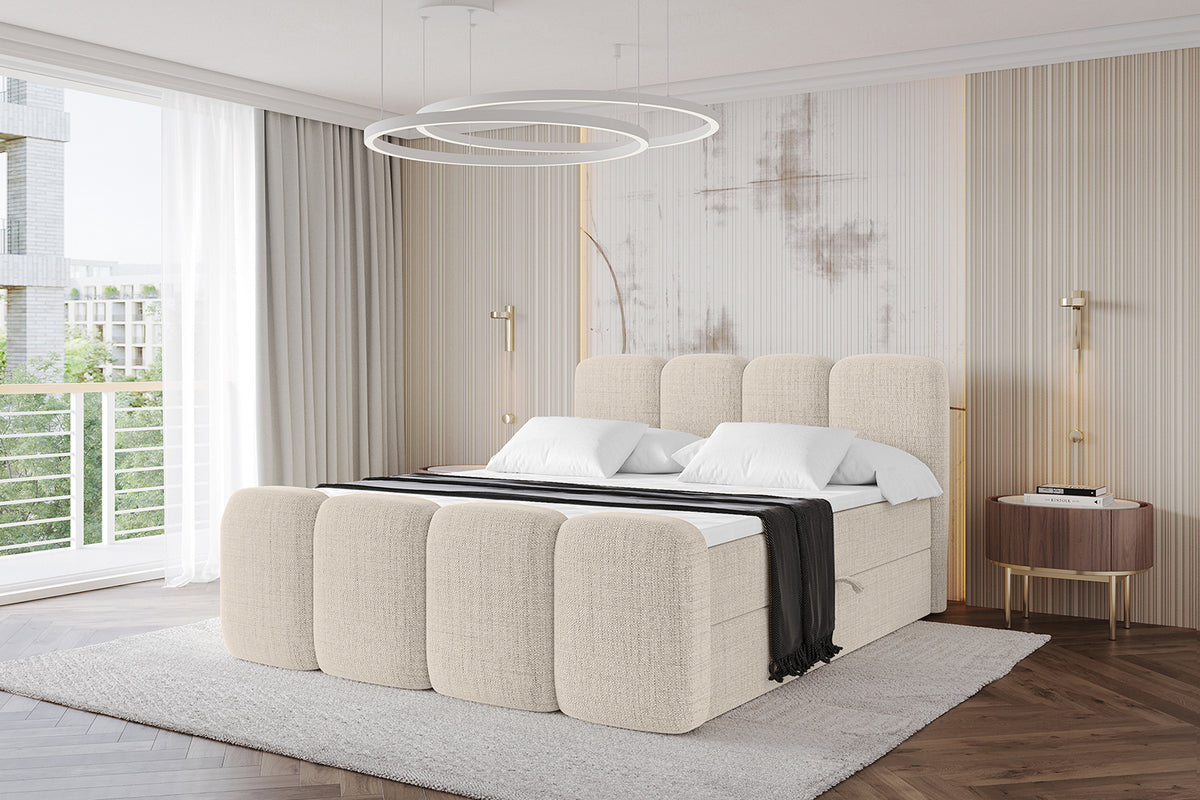 Łóżko boxspring NINA-Z plecionka