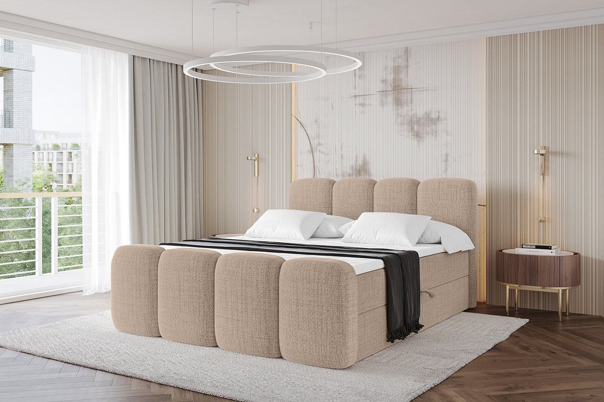 Łóżko boxspring NINA-Z plecionka