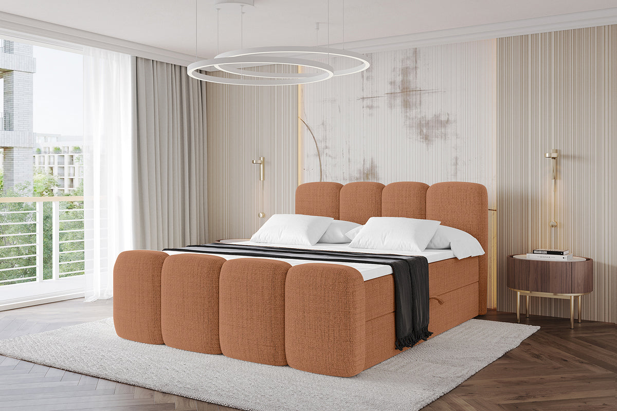 Łóżko boxspring NINA-Z plecionka