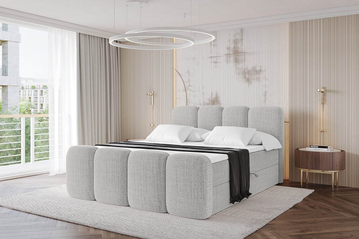 Łóżko boxspring NINA-Z plecionka