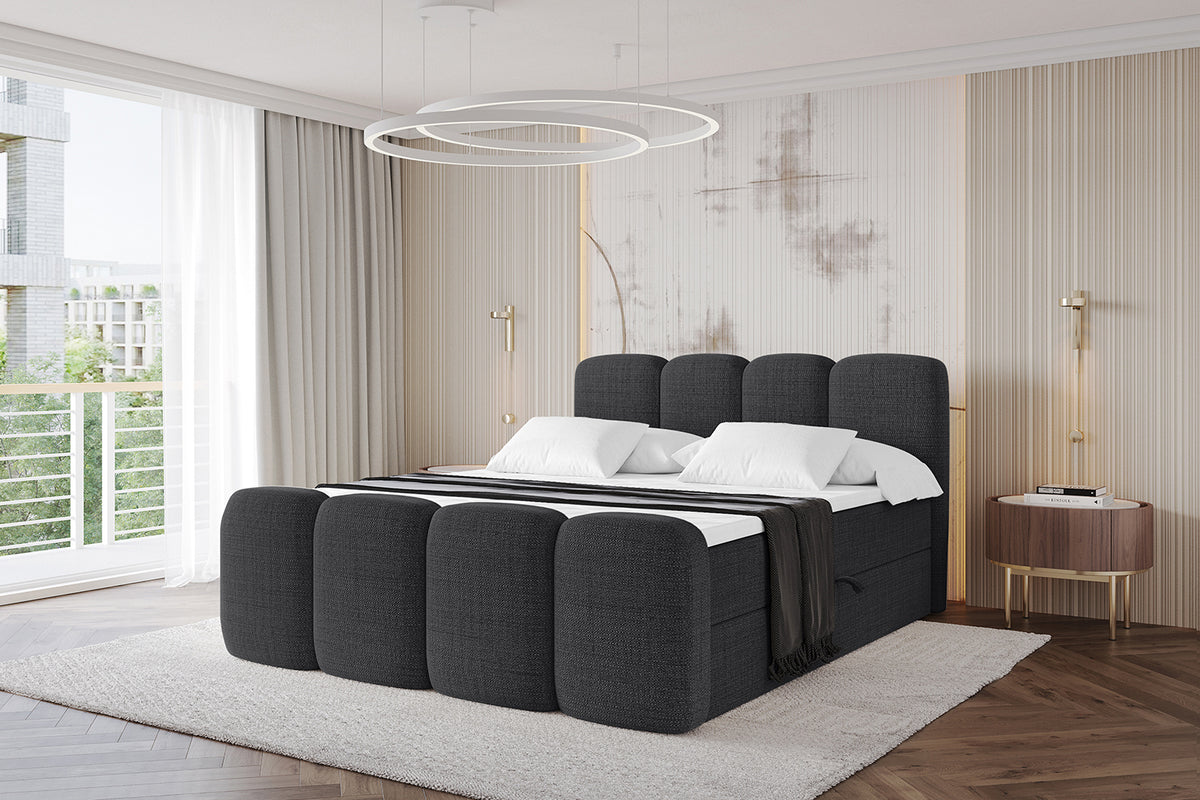 Łóżko boxspring NINA-Z plecionka
