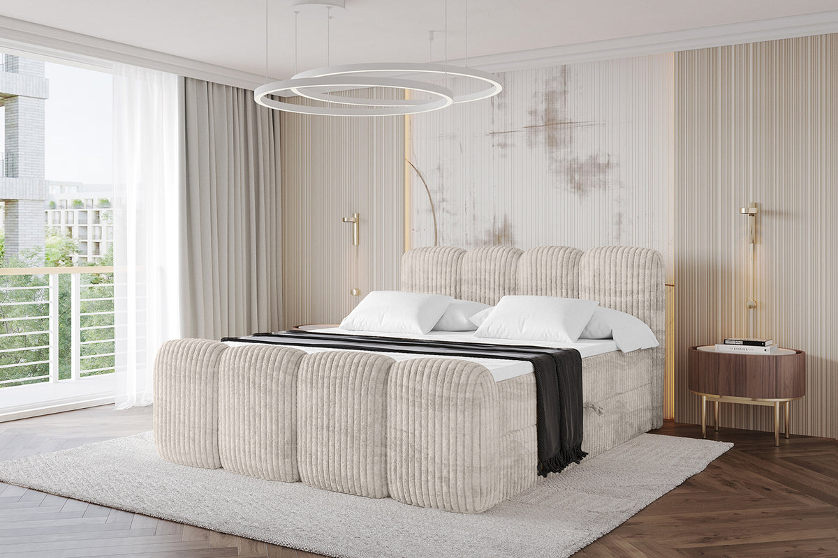 Łóżko boxspring NINA-Z sztruks