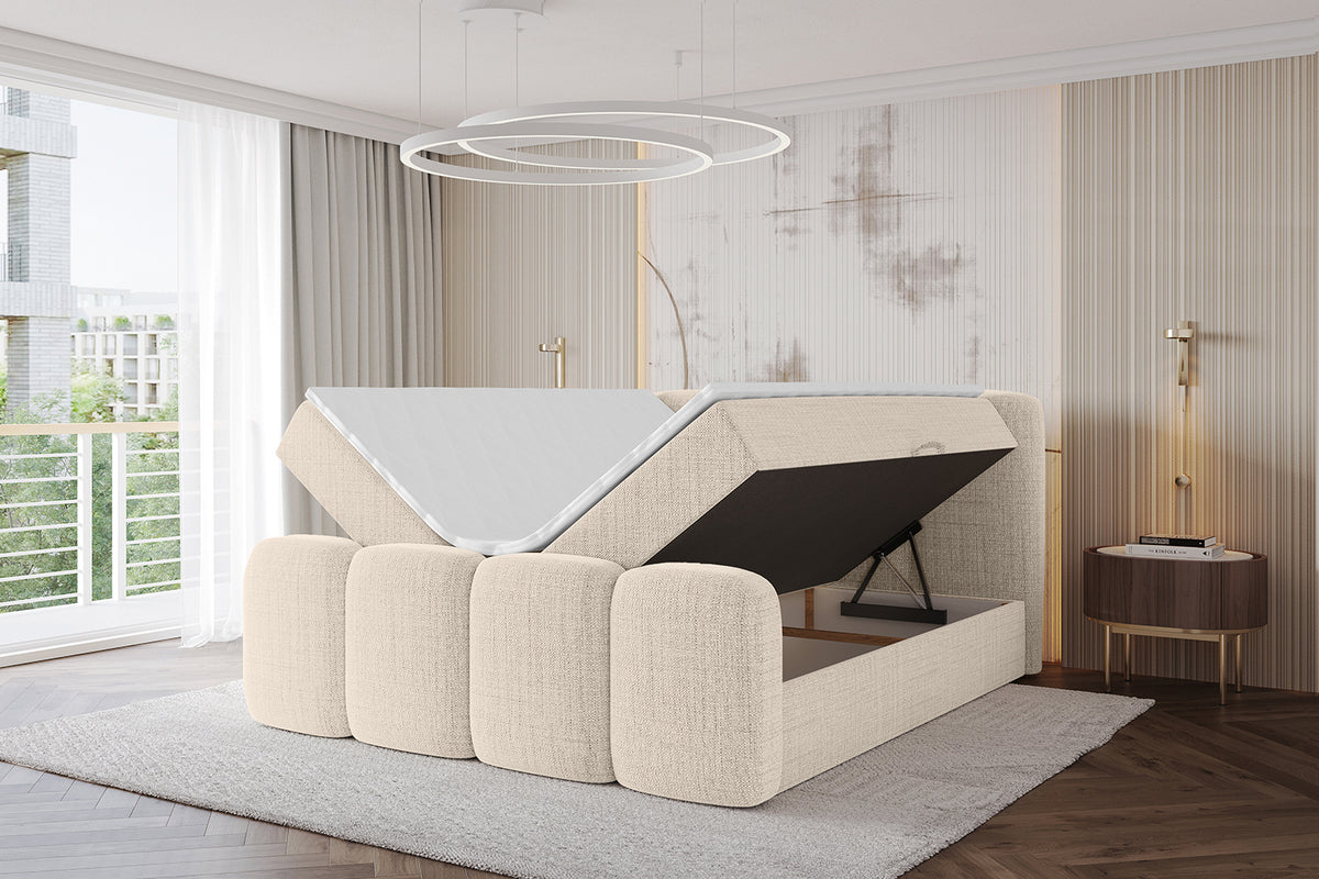 Łóżko boxspring NINA-Z plecionka