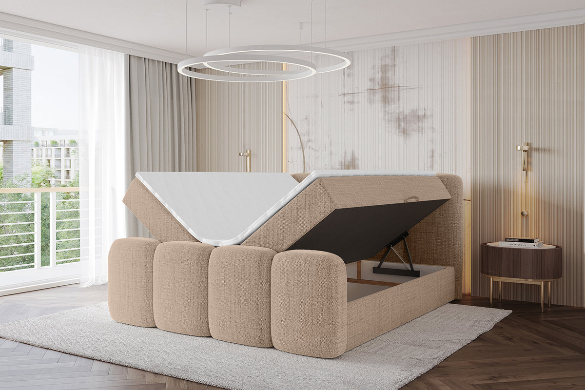 Łóżko boxspring NINA-Z plecionka