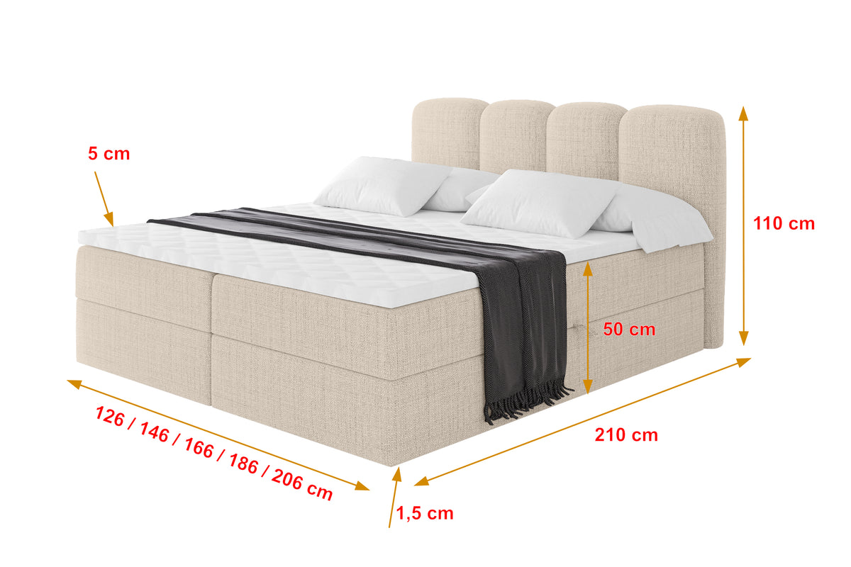 Łóżko boxspring NINA plecionka