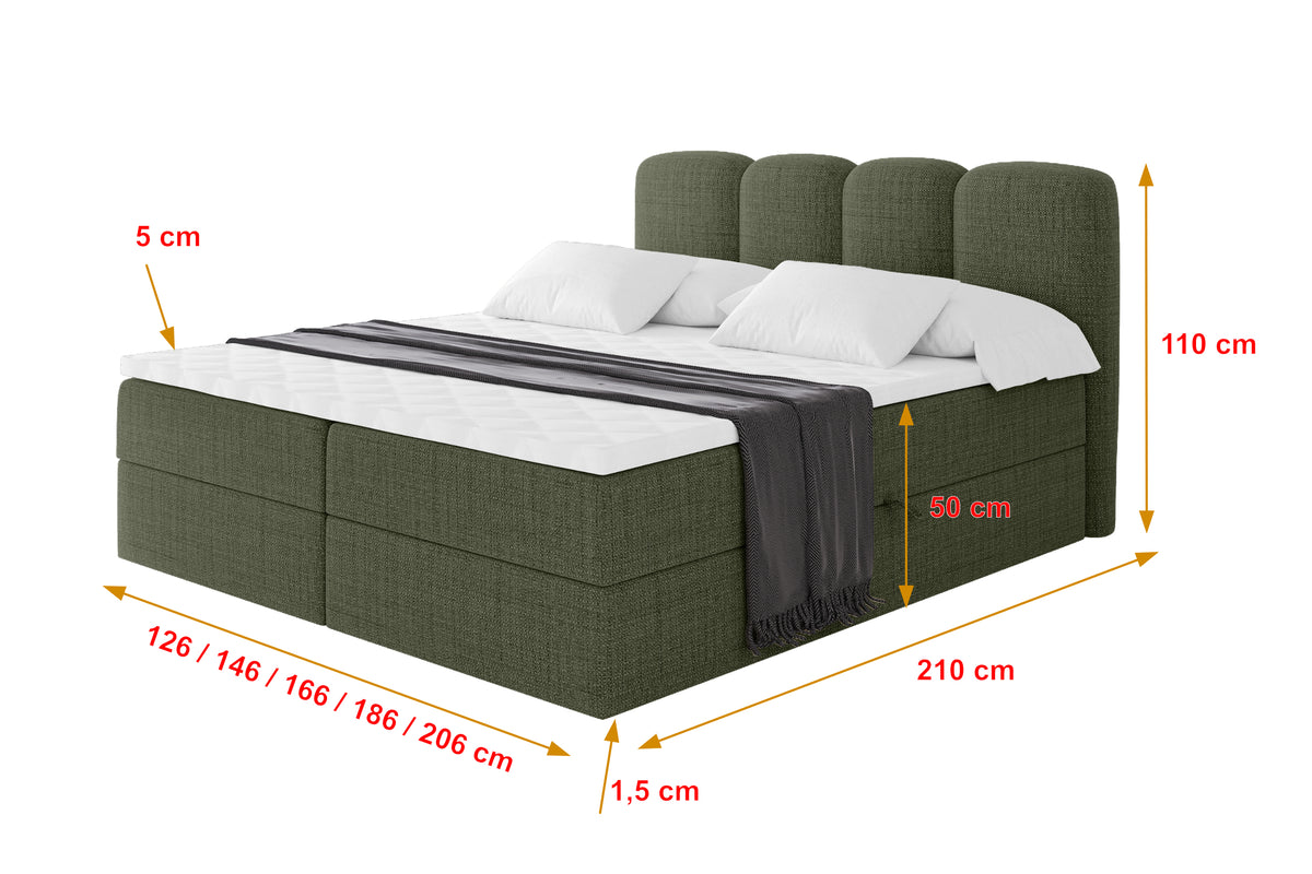 Łóżko boxspring NINA plecionka