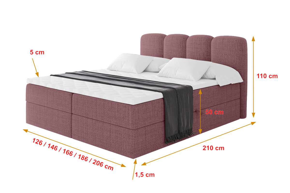 Łóżko boxspring NINA plecionka
