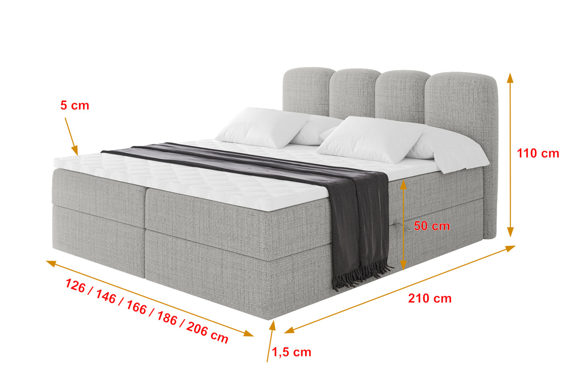 Łóżko boxspring NINA plecionka