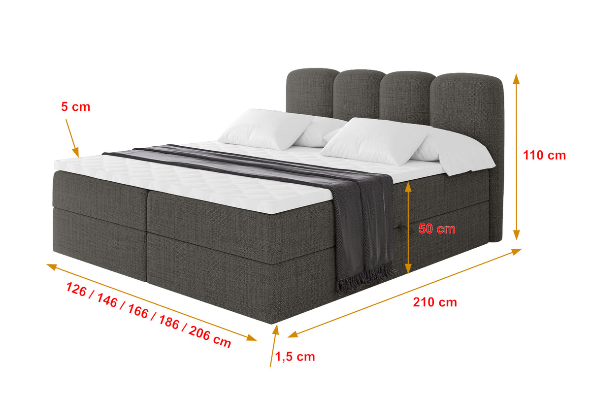 Łóżko boxspring NINA plecionka