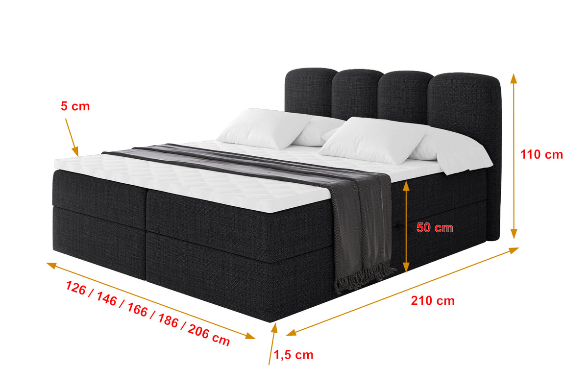 Łóżko boxspring NINA plecionka