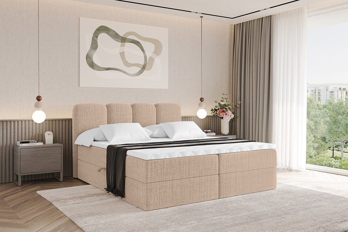 Łóżko boxspring NINA plecionka