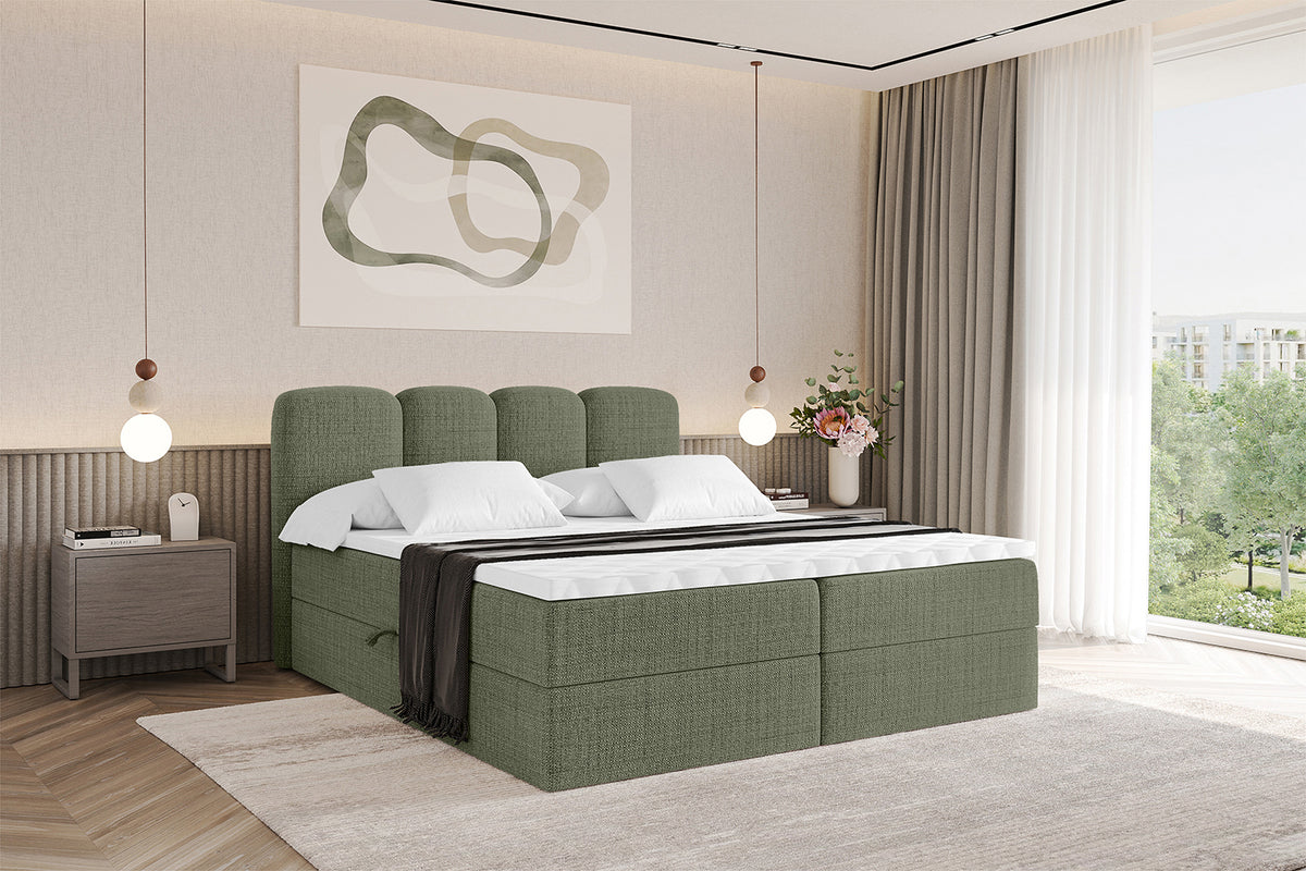 Łóżko boxspring NINA plecionka
