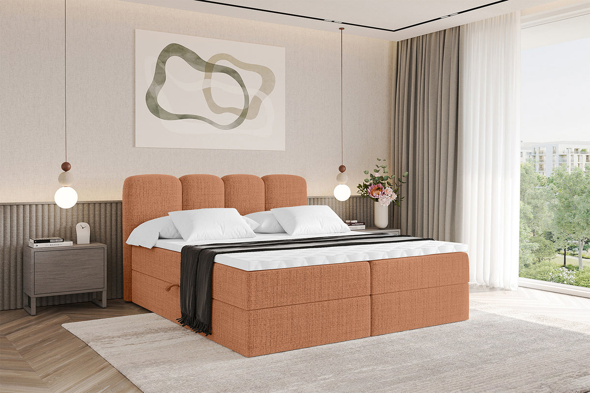 Łóżko boxspring NINA plecionka