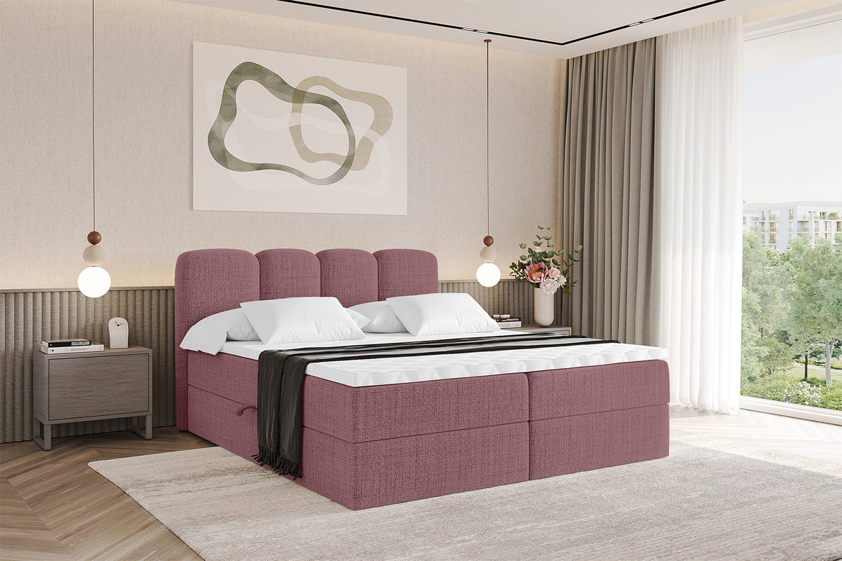 Łóżko boxspring NINA plecionka