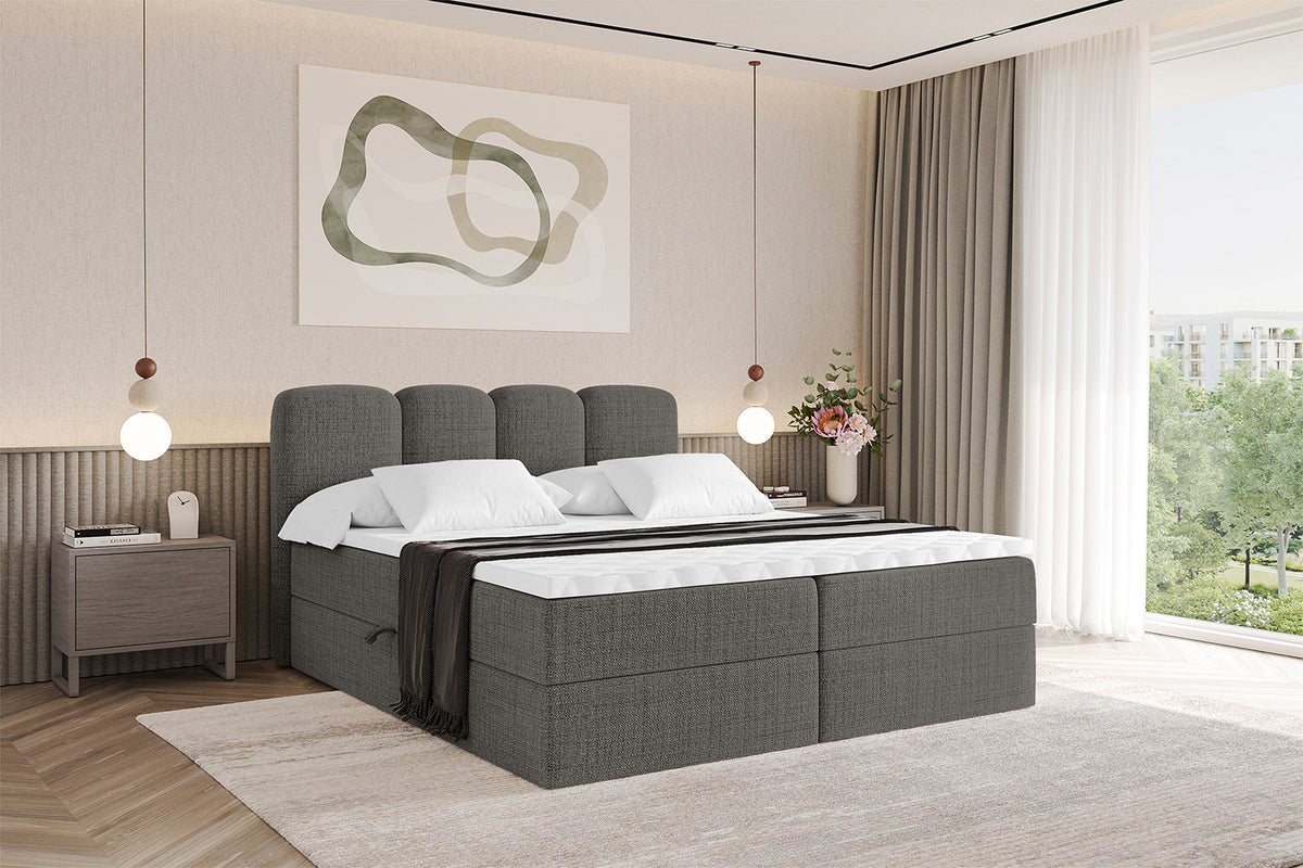 Łóżko boxspring NINA plecionka
