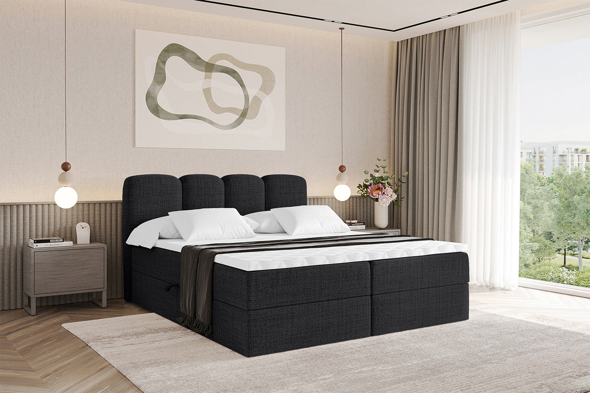 Łóżko boxspring NINA plecionka
