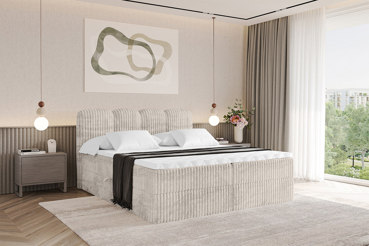 Łóżko boxspring NINA sztruks