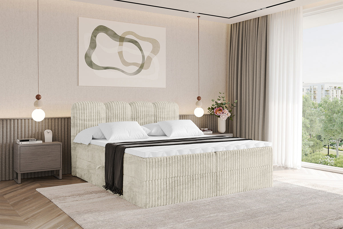 Łóżko boxspring NINA sztruks