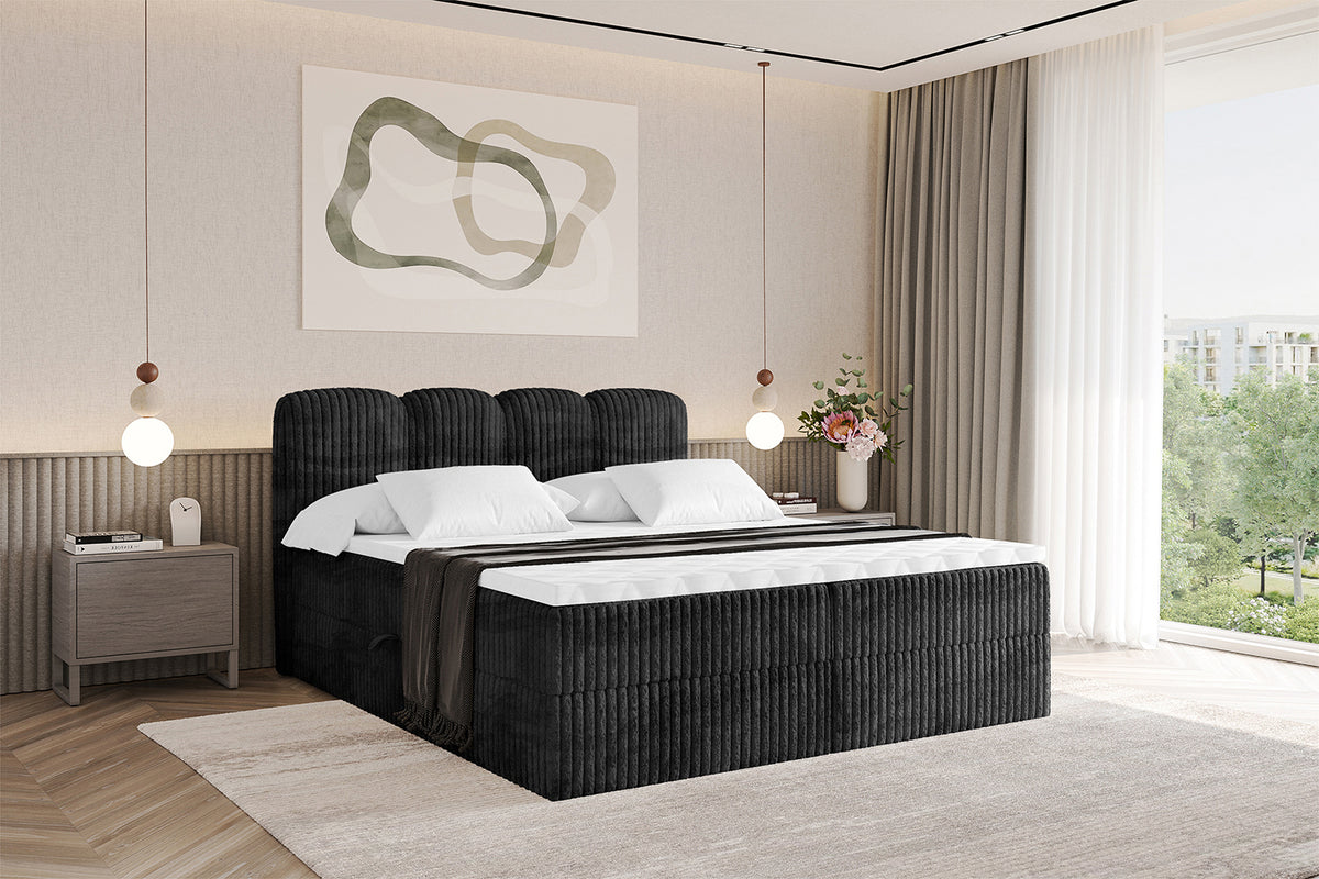 Łóżko boxspring NINA sztruks