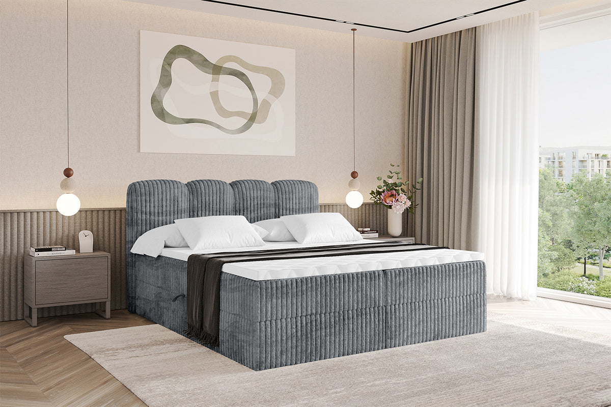 Łóżko boxspring NINA sztruks