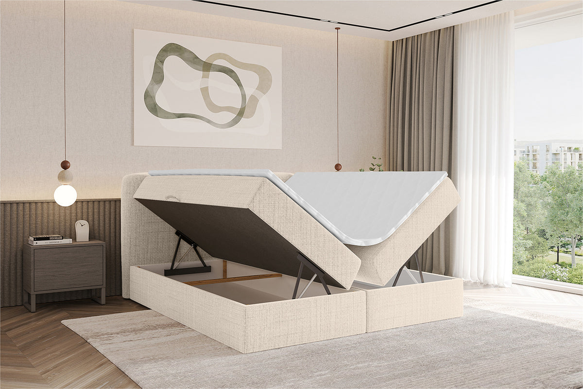 Łóżko boxspring NINA plecionka