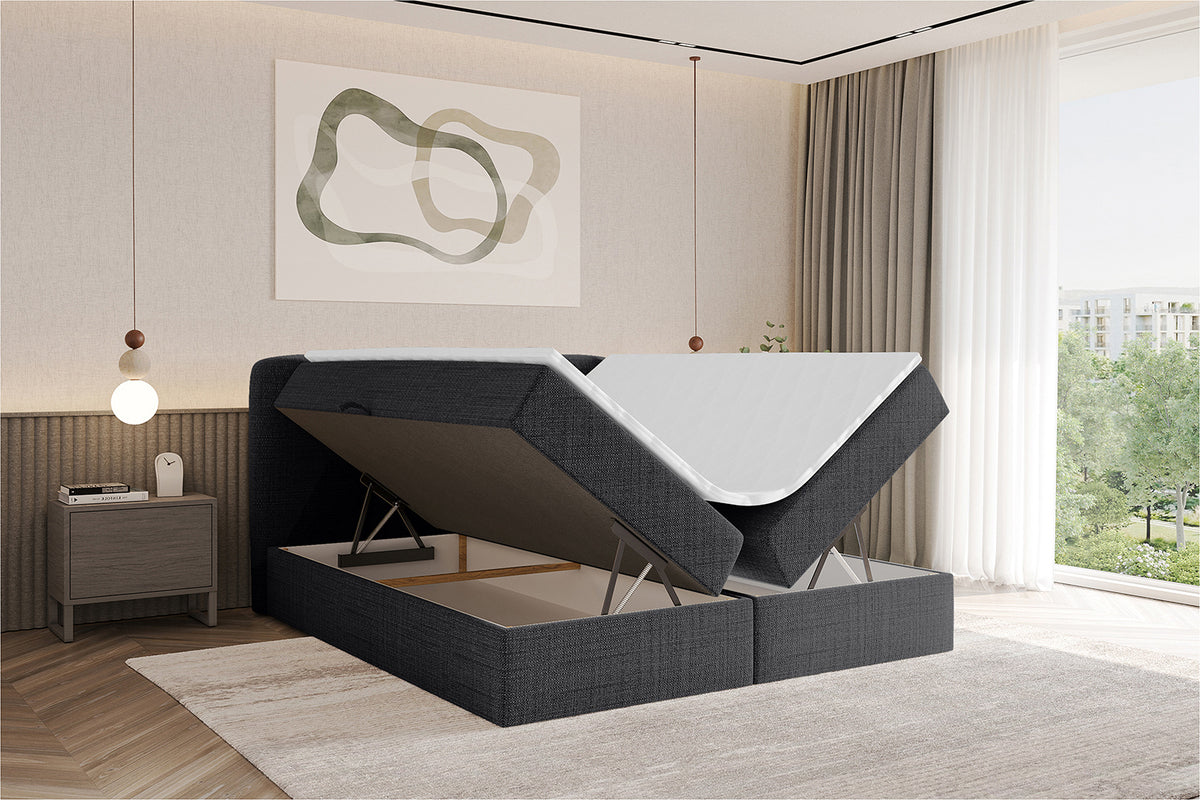 Łóżko boxspring NINA plecionka