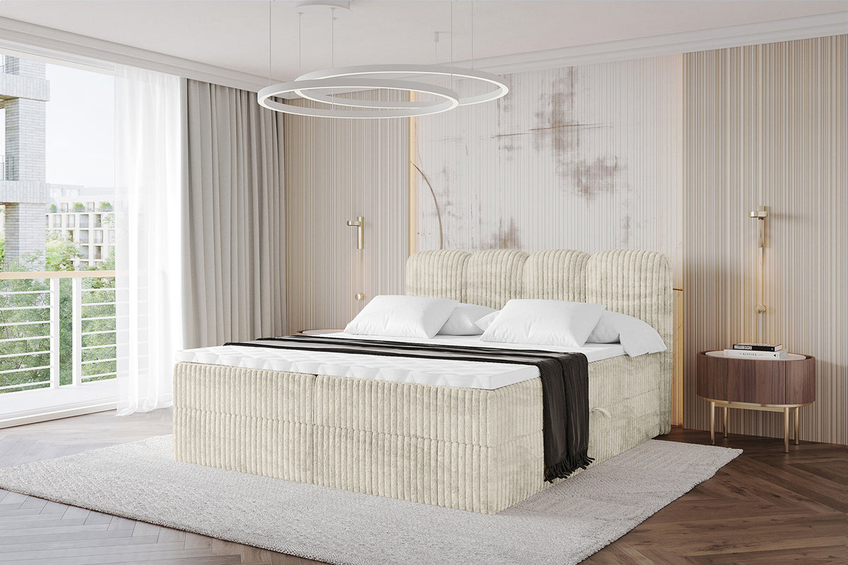 Łóżko boxspring NINA sztruks