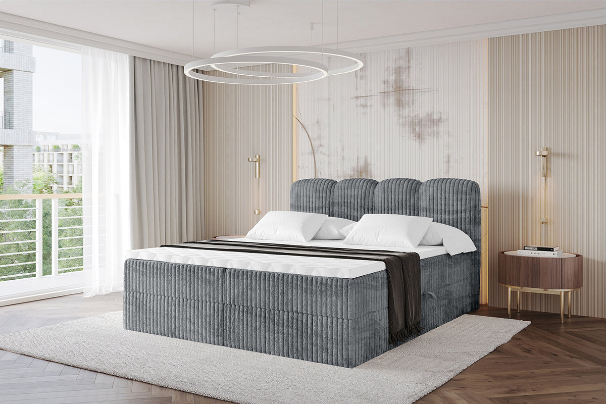 Łóżko boxspring NINA sztruks
