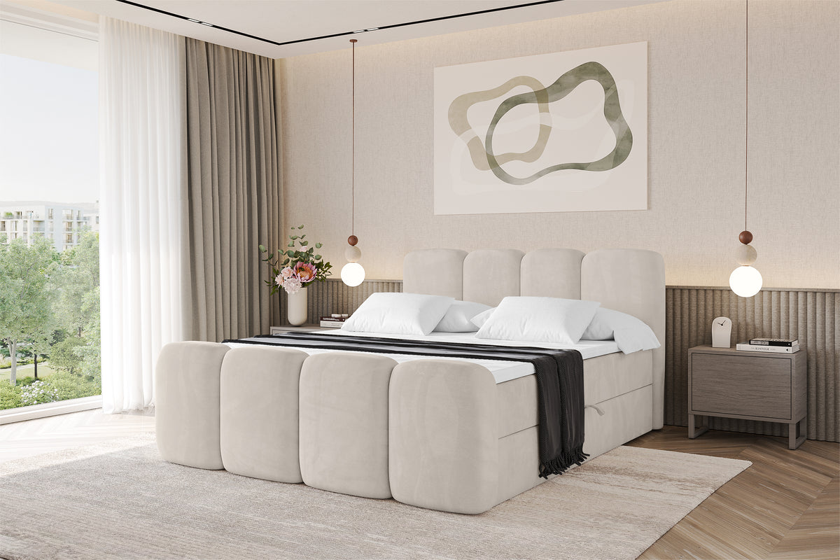 Łóżko boxspring NINA-Z welur