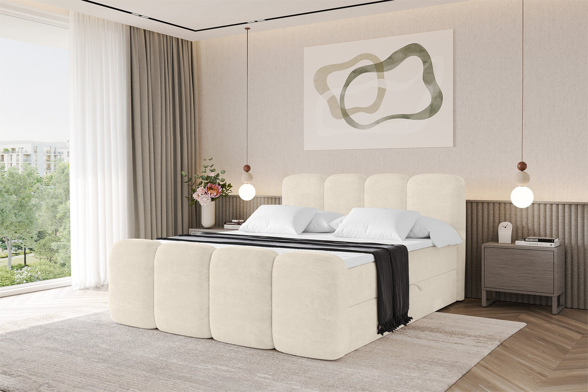 Łóżko boxspring NINA-Z welur