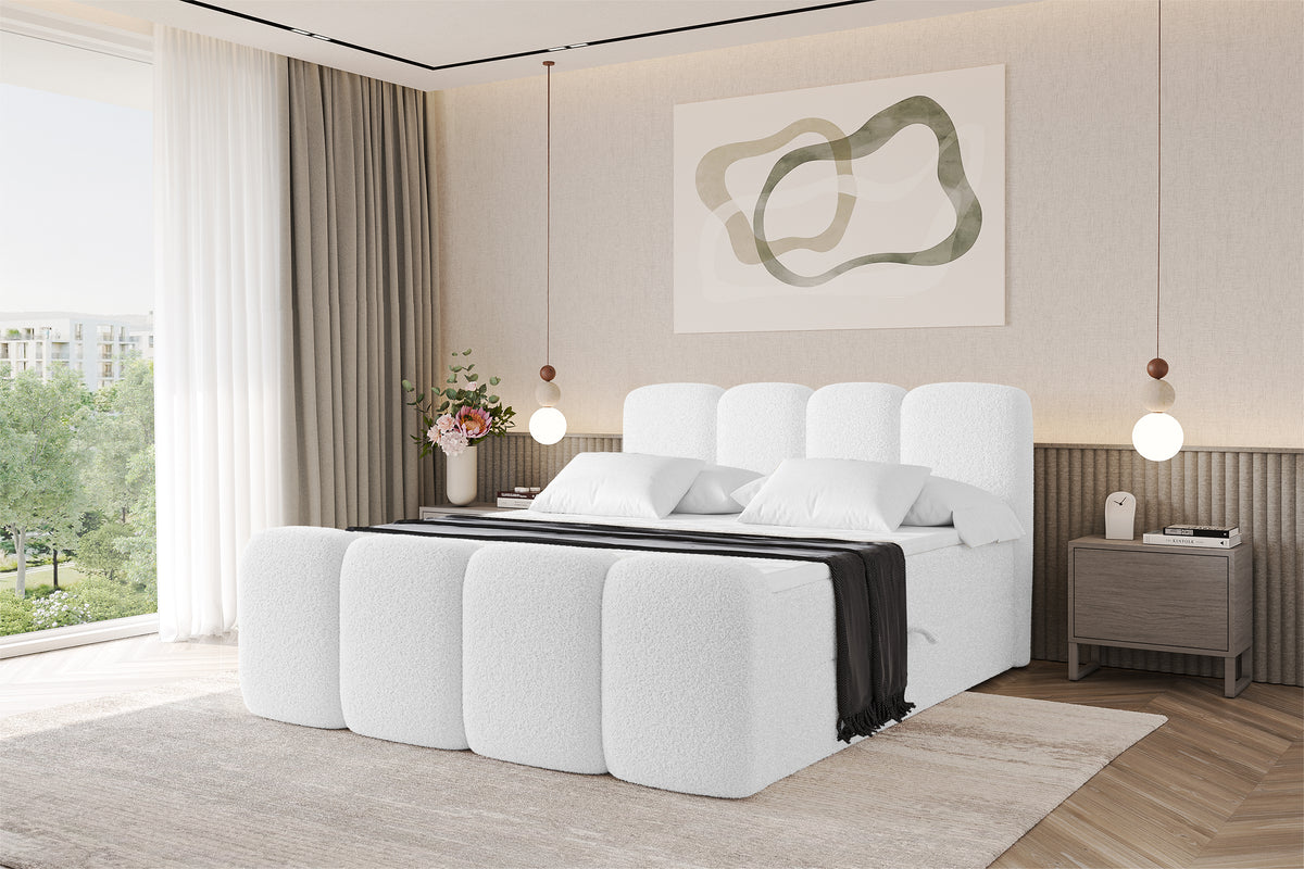 Łóżko boxspring NINA-Z Bouclé