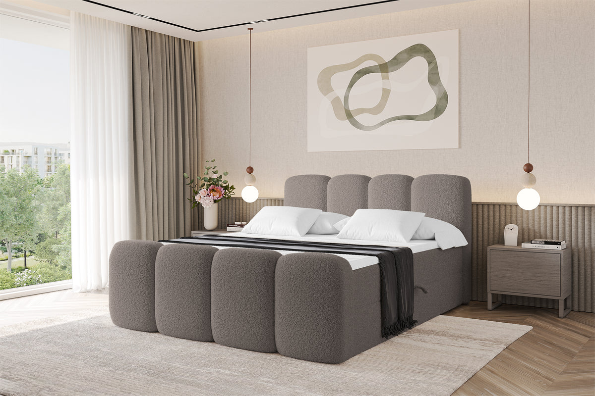 Łóżko boxspring NINA-Z Bouclé