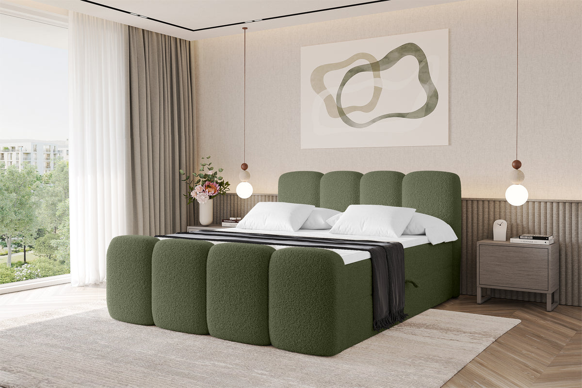 Łóżko boxspring NINA-Z Bouclé