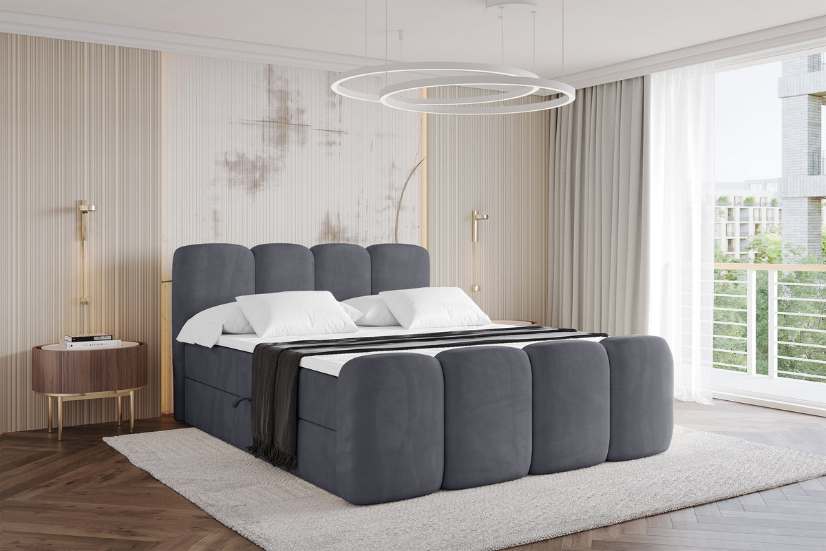 Łóżko boxspring NINA-Z welur