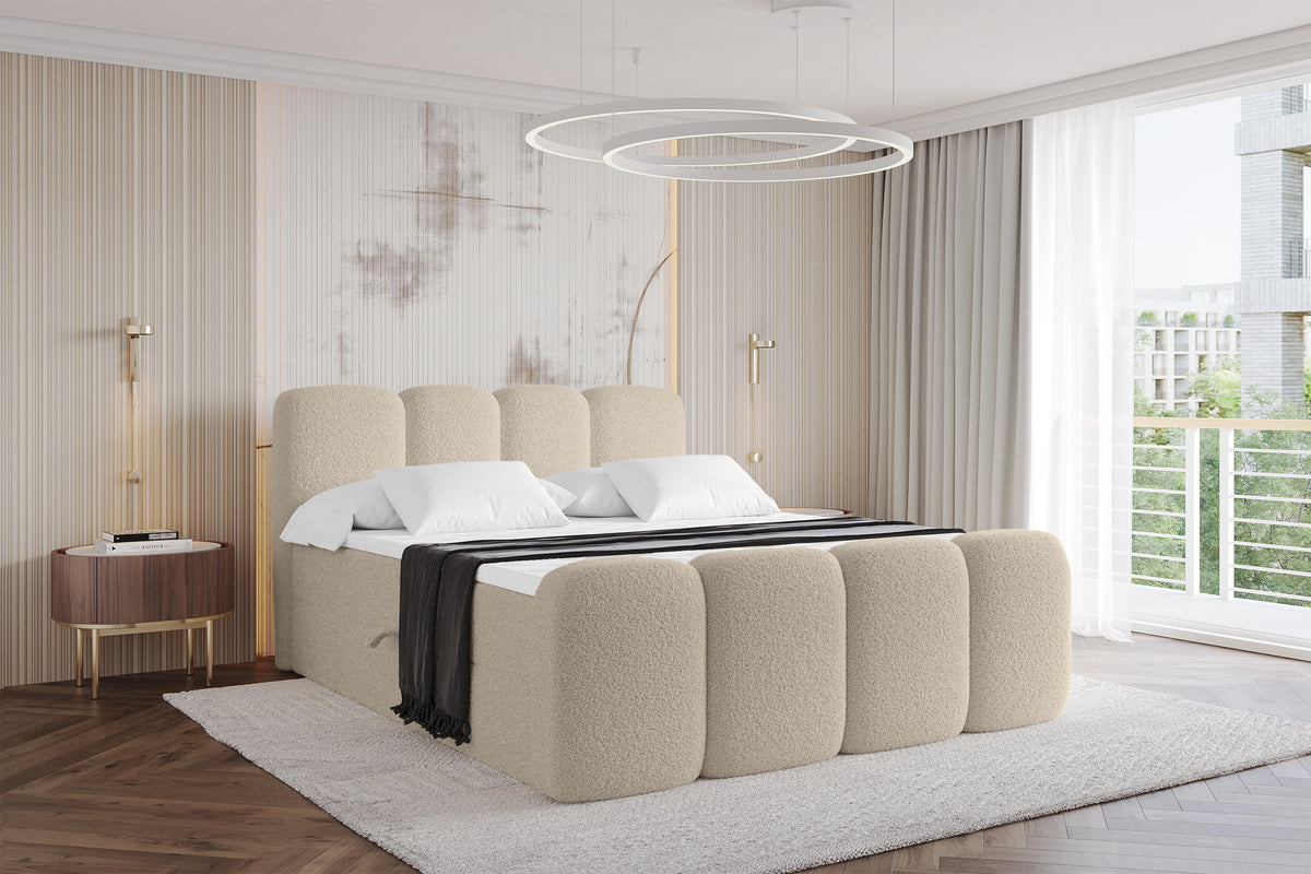 Łóżko boxspring NINA-Z Bouclé
