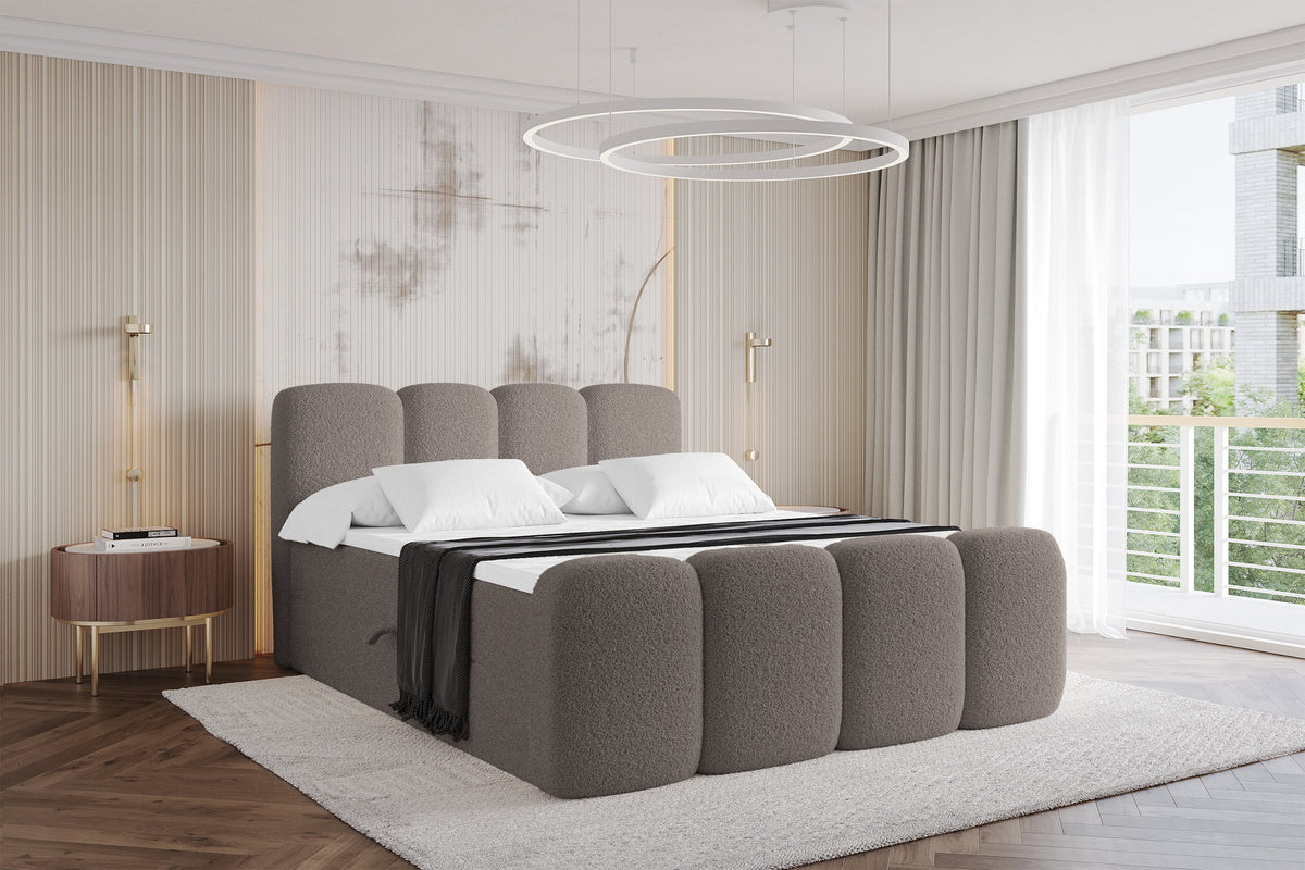 Łóżko boxspring NINA-Z Bouclé