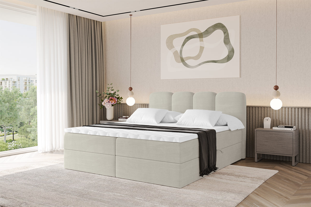 Łóżko boxspring NINA sztruks