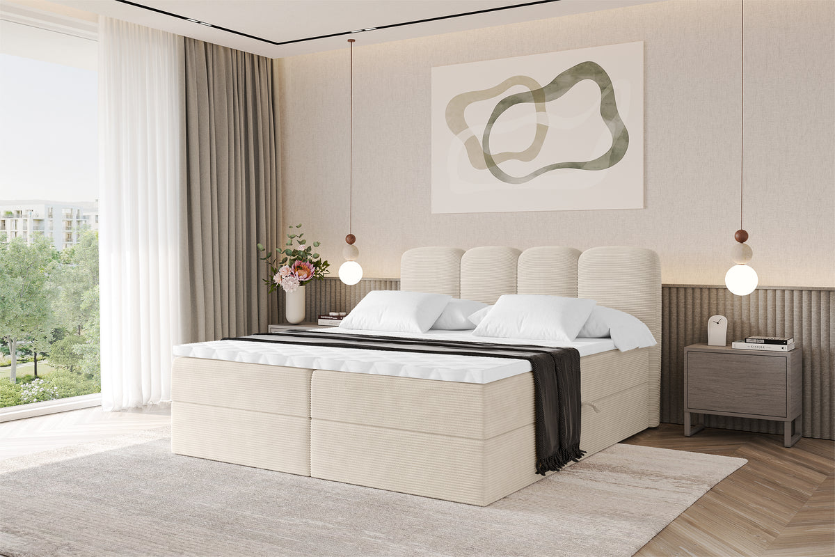 Łóżko boxspring NINA sztruks