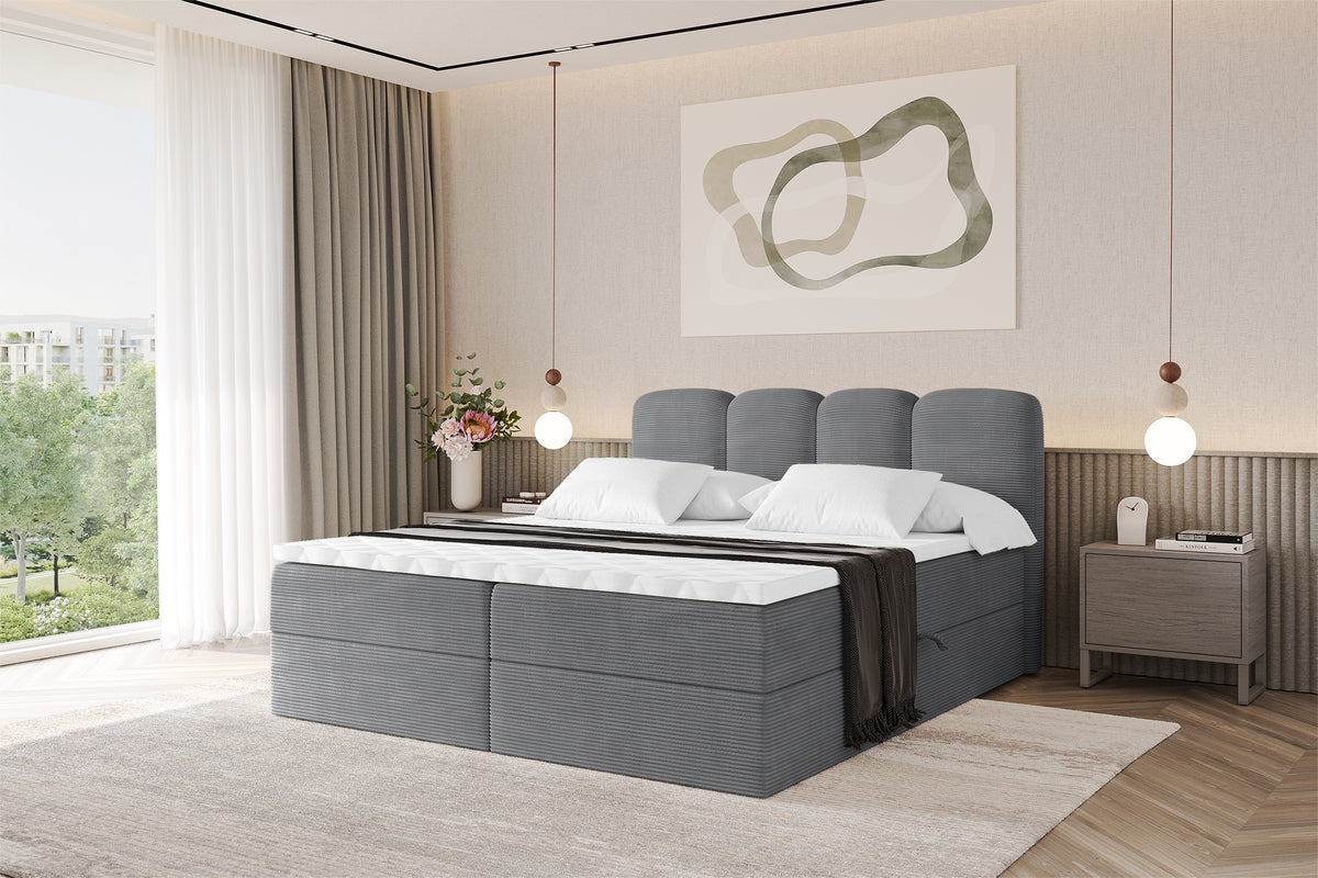 Łóżko boxspring NINA sztruks
