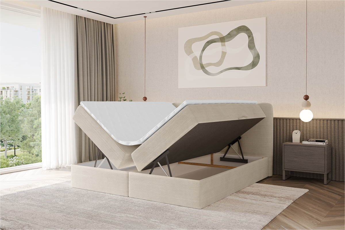 Łóżko boxspring NINA sztruks