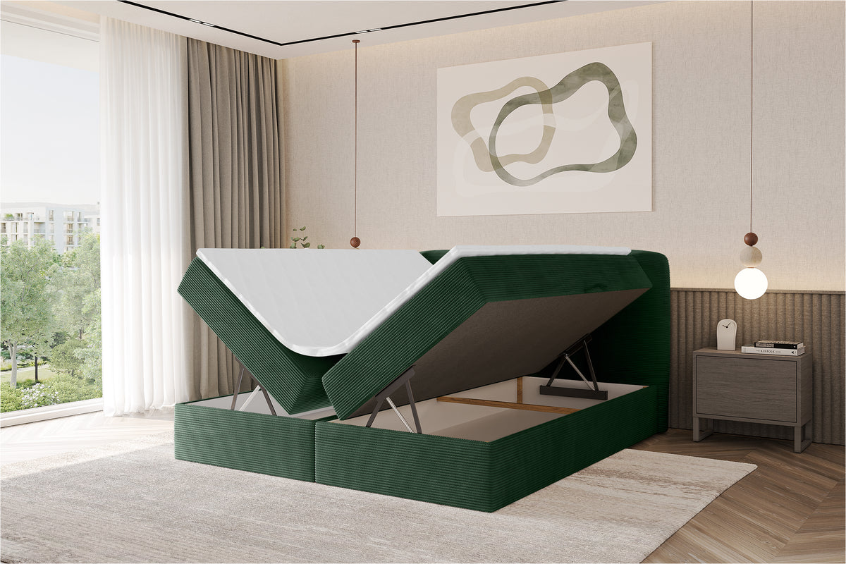 Łóżko boxspring NINA sztruks
