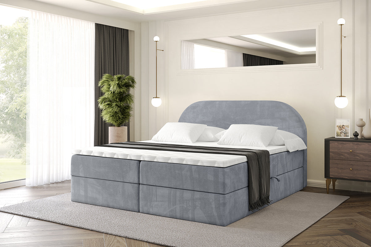 Łóżko boxspring NOX welur