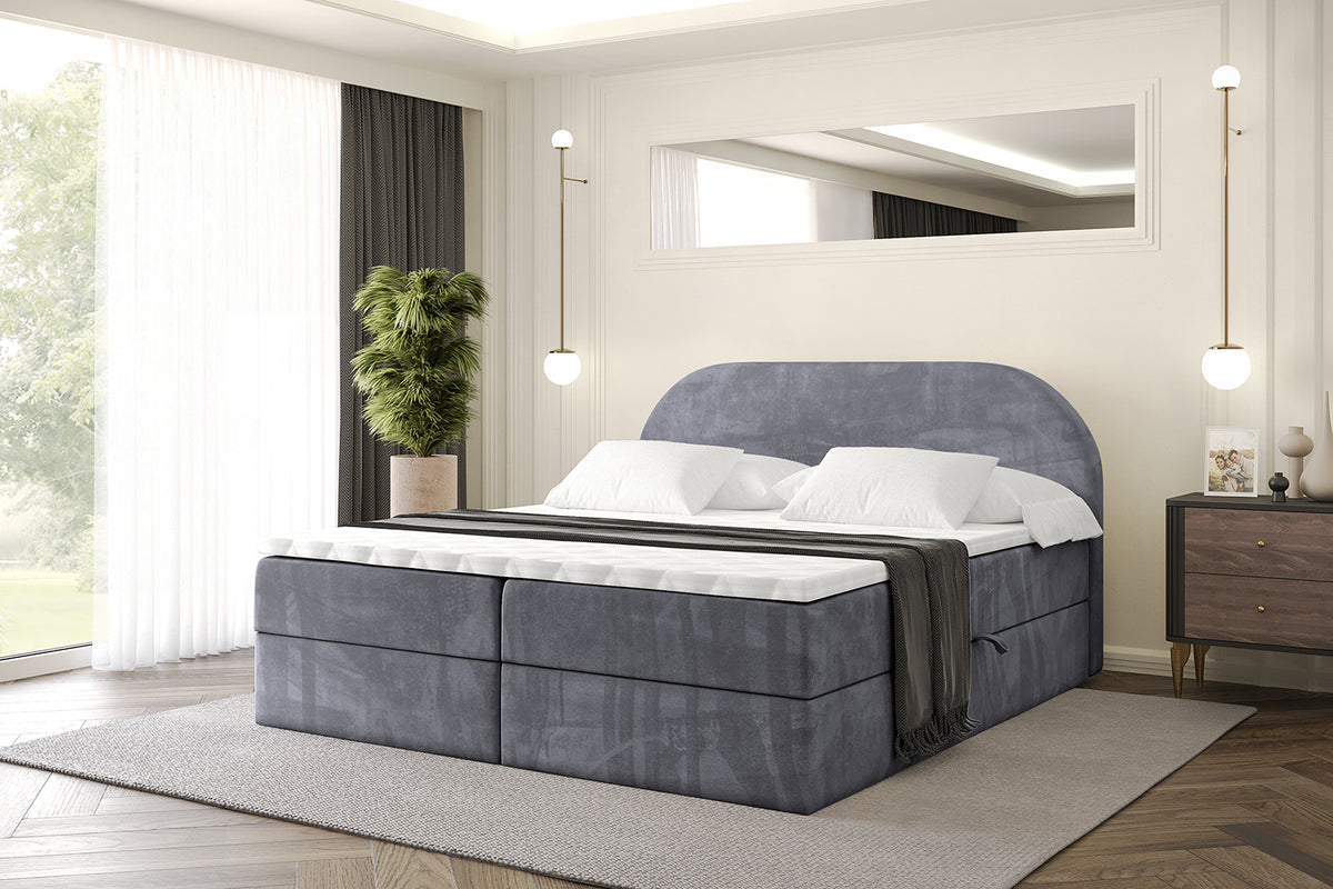 Łóżko boxspring NOX welur